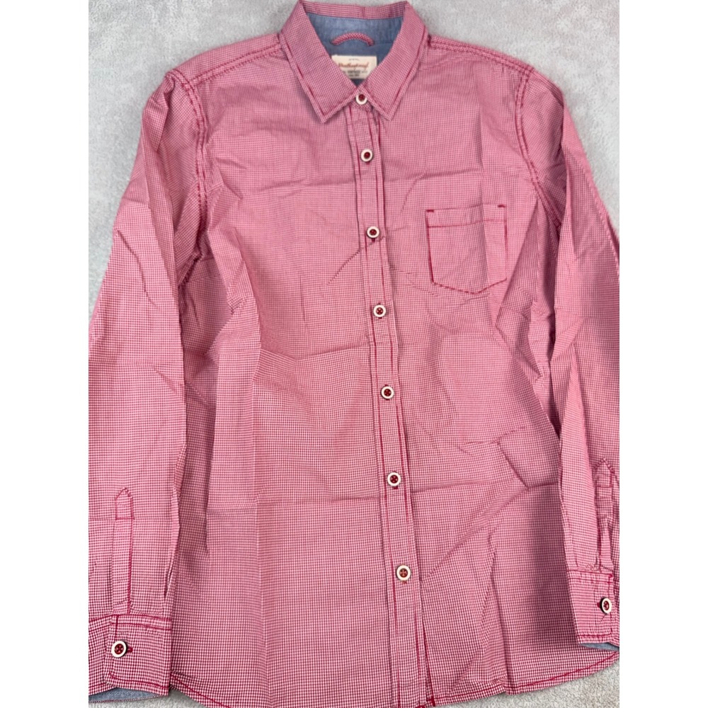 Weatherproof Vintage Red Gingham Button Up Shirt Womens M Long Sleeve Casual - Picture 3 of 4